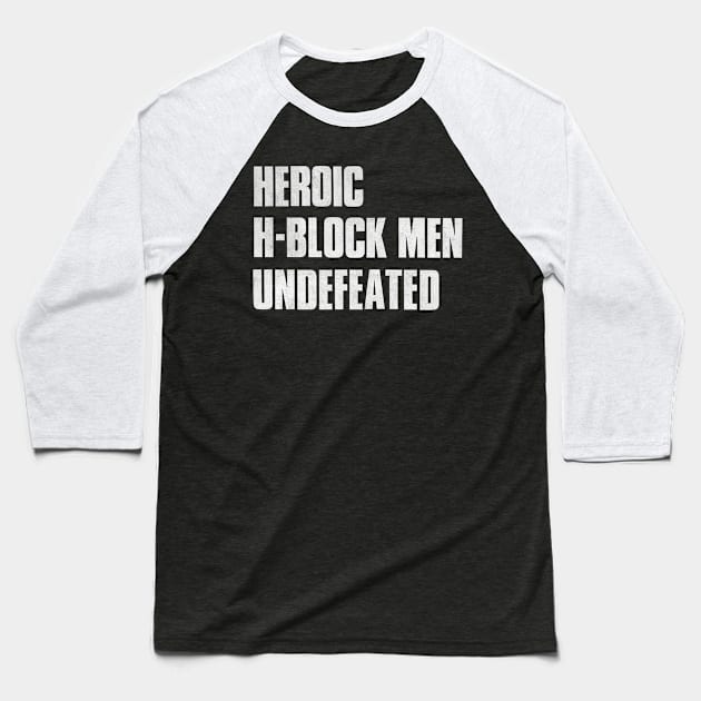 Heroic H Block Men Undefeated Baseball T-Shirt by feck!